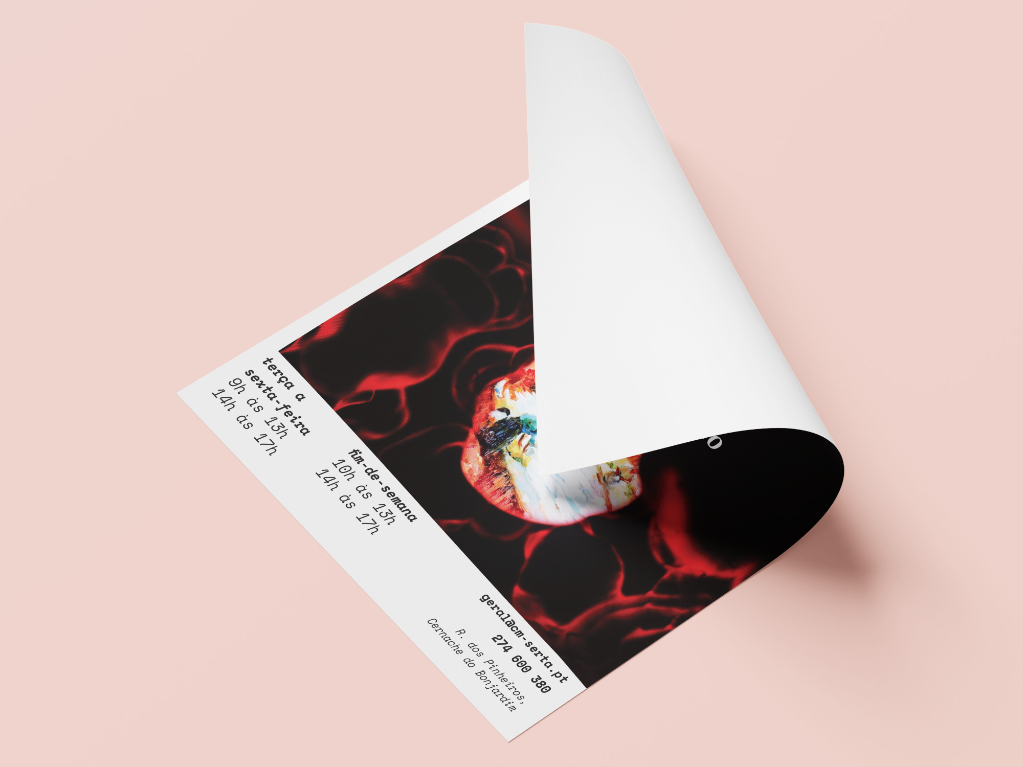 Mockup of a promotional poster, featuring a minimalist design and a refined color palette.