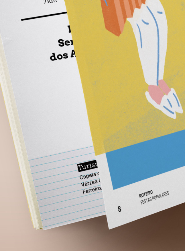 Detail of an editorial design project, showcasing layout organization and typographic choices. Detail of an editorial design project, showcasing layout organization and typographic choices.