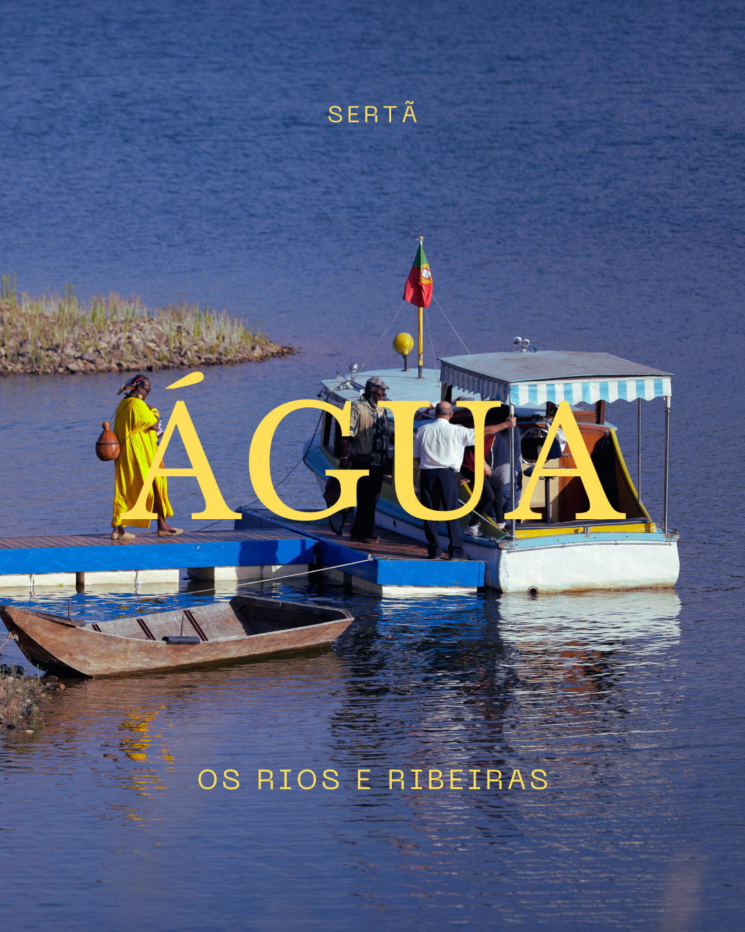 Imagem a representar a “água”, com o design a evocar a fluidez, a inovação e o fluxo de ideias do festival