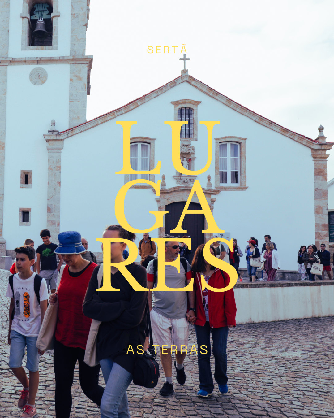 Publication design featuring the word "PLACES" over a photograph of a town square with a church and people, reflecting the festival's community and territory.
