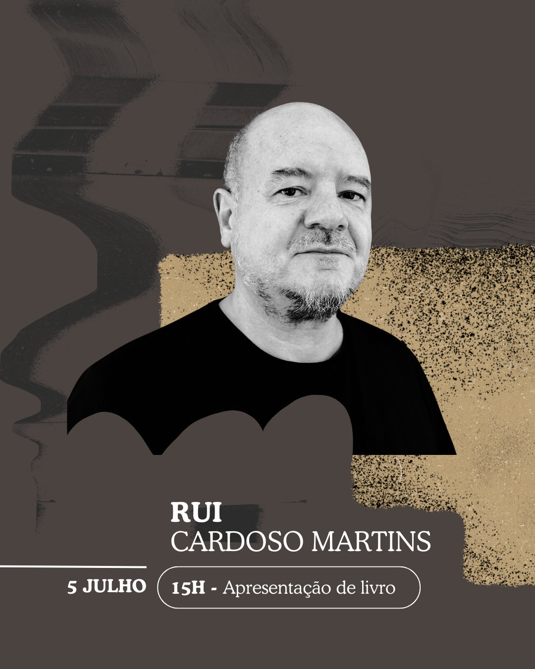 Portrait of a festival guest, framed by our agency's visual communication design.